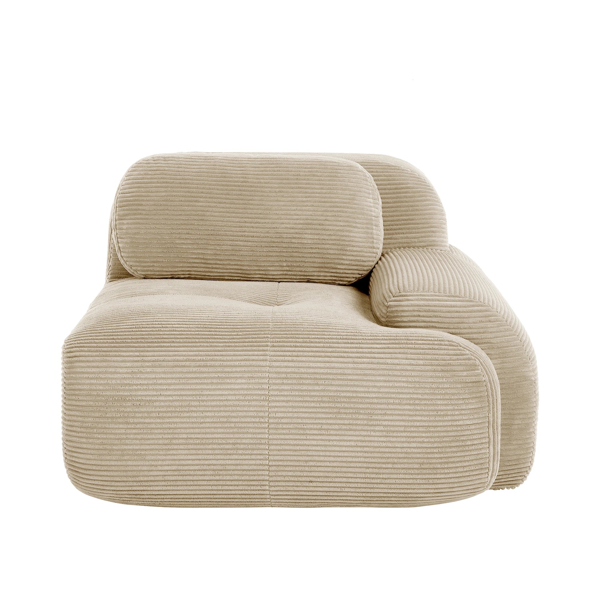 1piece Modern Lovely Sofa Without Armrests with Cushion, Living Room Furniture, Modular Corner Sofa, Premium Cordstock Fabric