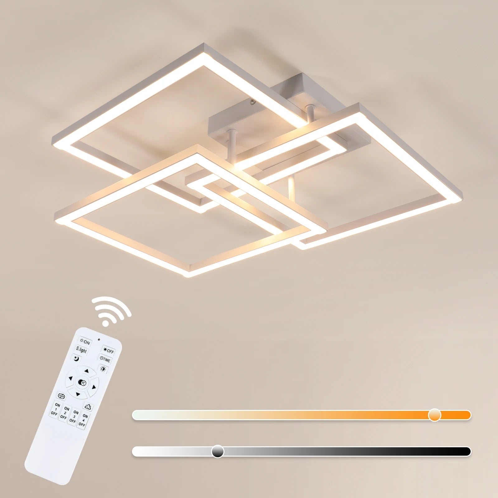 Dimmable LED Ceiling Lamp,40W 4500LM Ceiling Lights with Remote Control,3000k-6500k For Bedroom Living Room