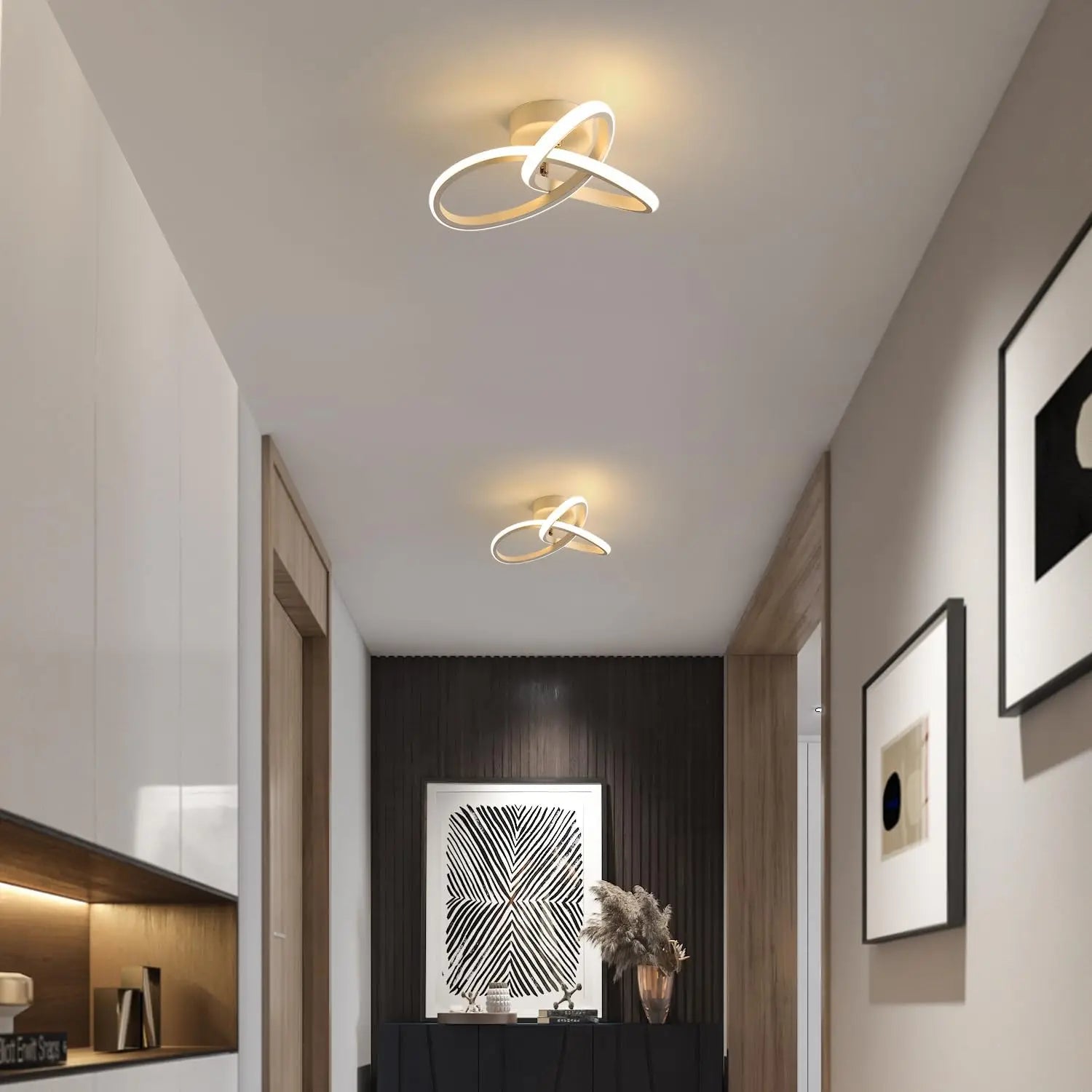 LED Ceiling Light, Modern Ceiling Lamp 20W 2200LM White Ceiling Lamp for Kitchen, Hallway, Bedroom, Switch Control