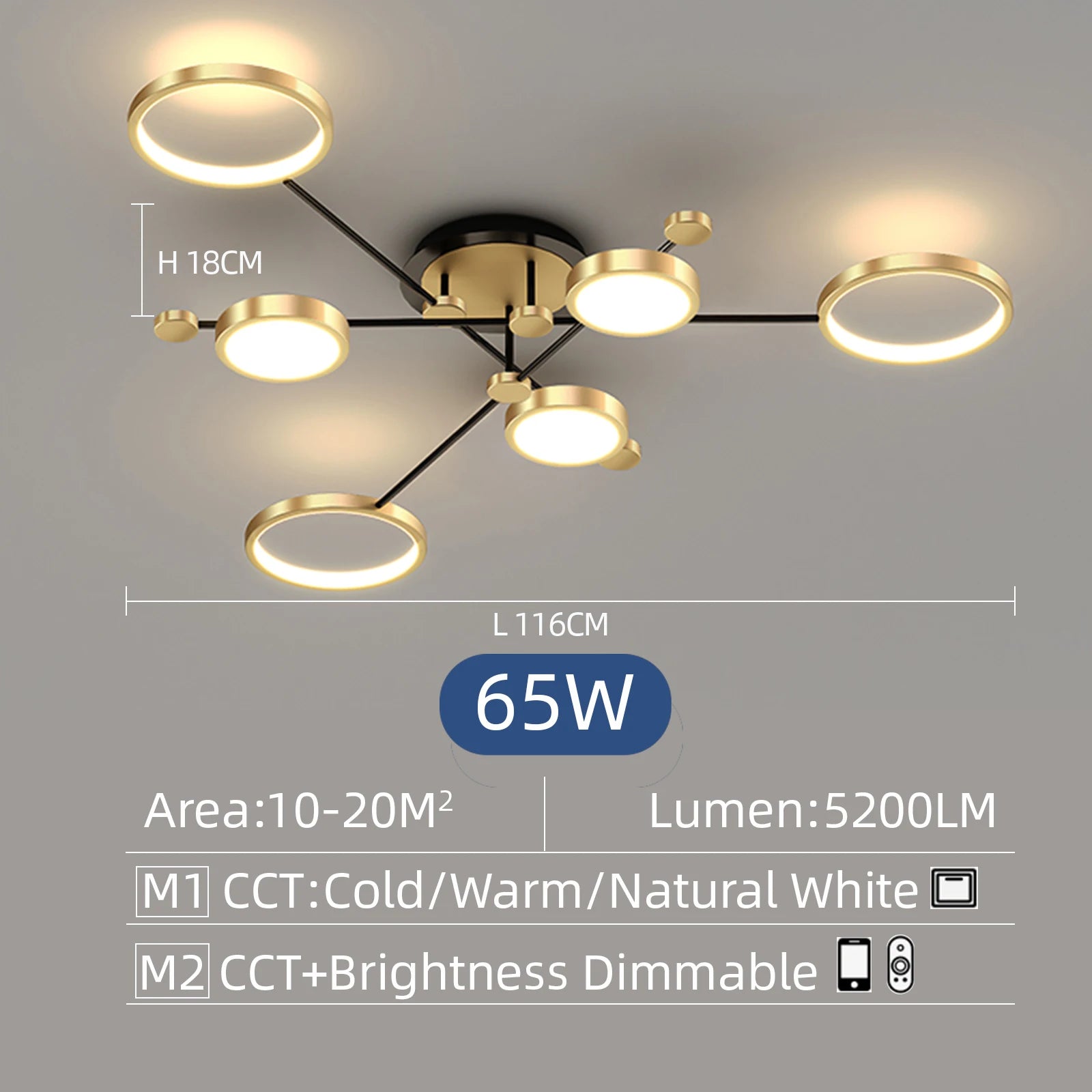 Modern Chandelier Pendant Ceiling Light Colors Changeable Fixture For Bedroom Kitchen Bathroom Corridor Hallway Porch Bar