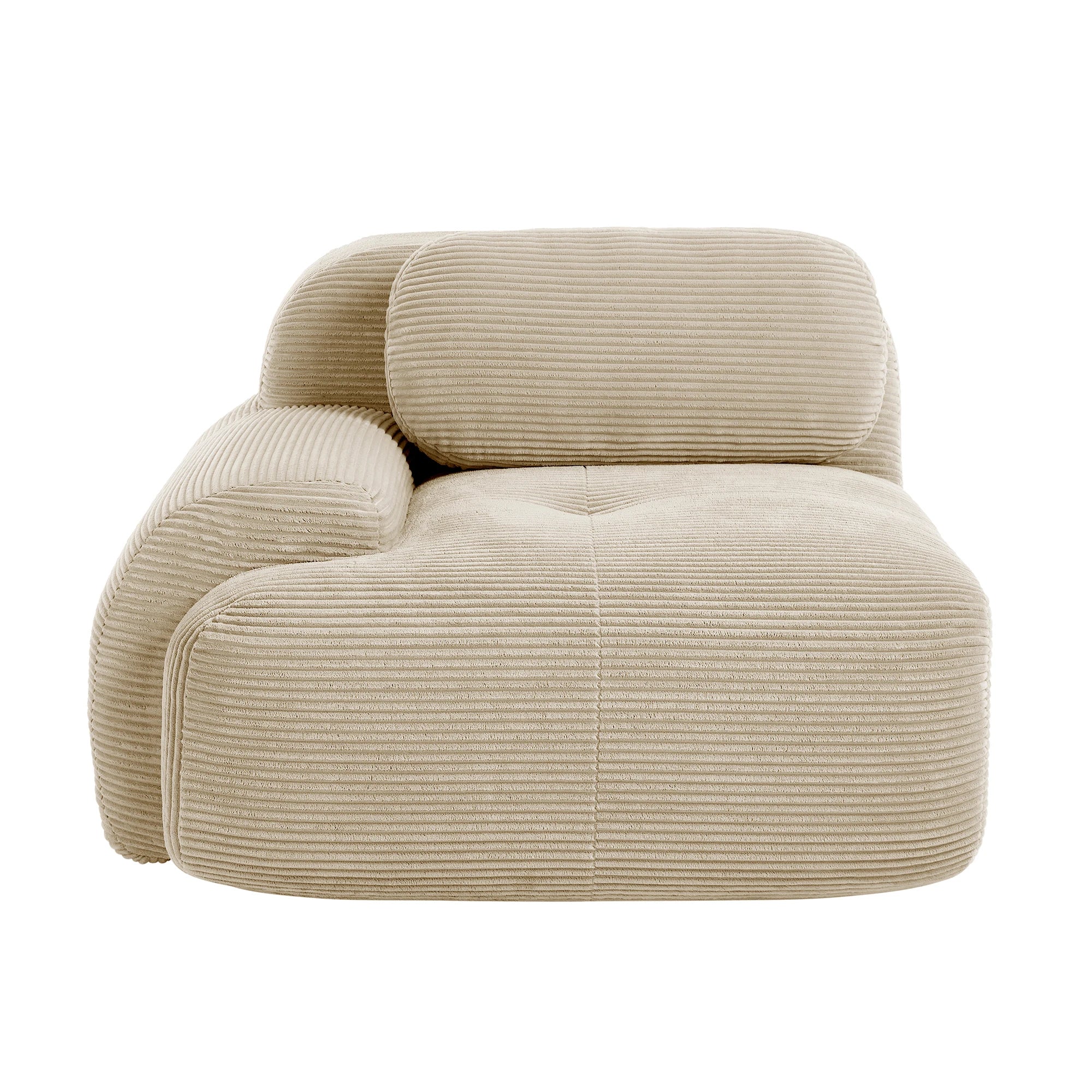 1piece Modern Lovely Sofa Without Armrests with Cushion, Living Room Furniture, Modular Corner Sofa, Premium Cordstock Fabric