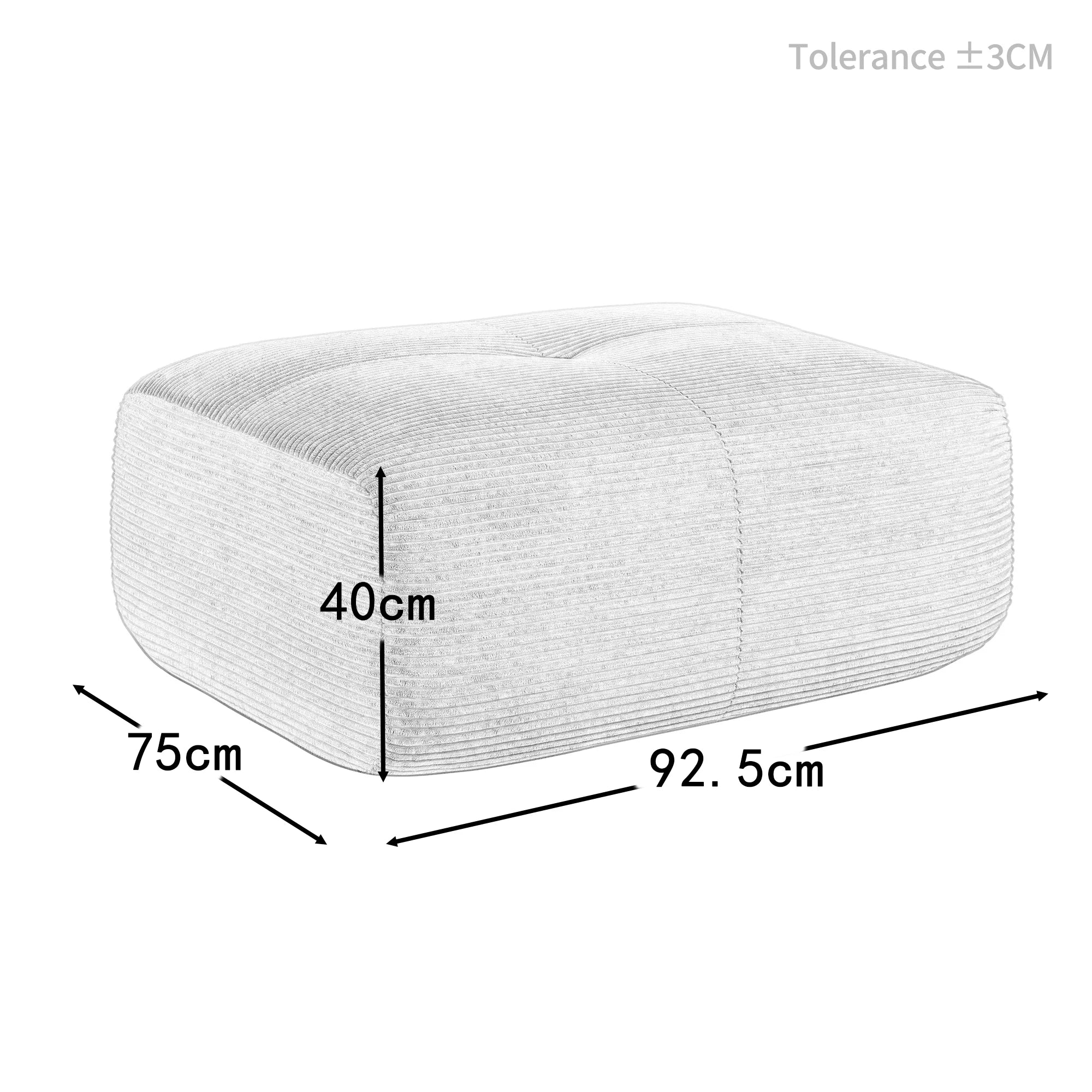1piece Modern Lovely Sofa Without Armrests with Cushion, Living Room Furniture, Modular Corner Sofa, Premium Cordstock Fabric