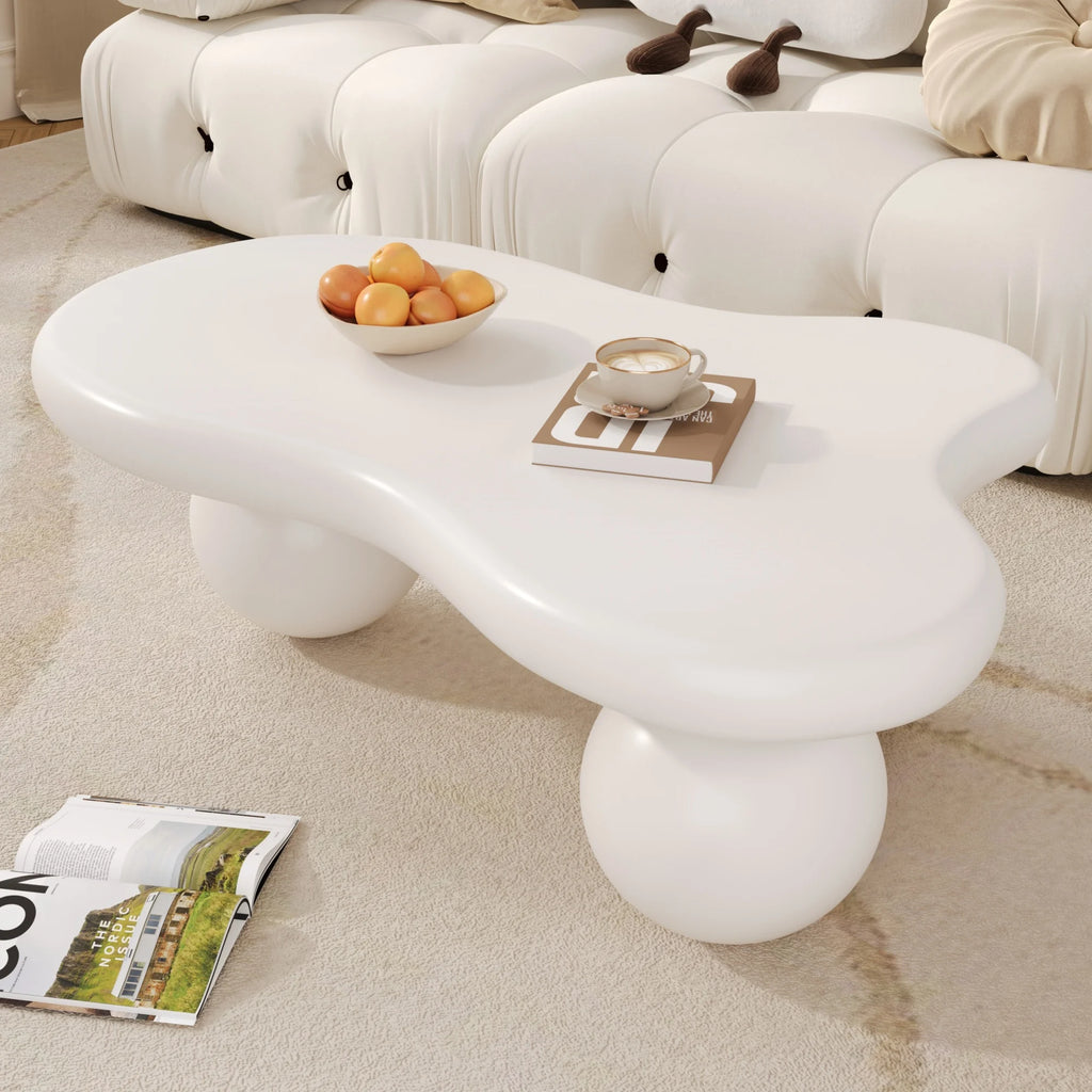 Cloud style coffee table with LED lighting, a stylish highlight coffee table for modern living rooms and children's rooms