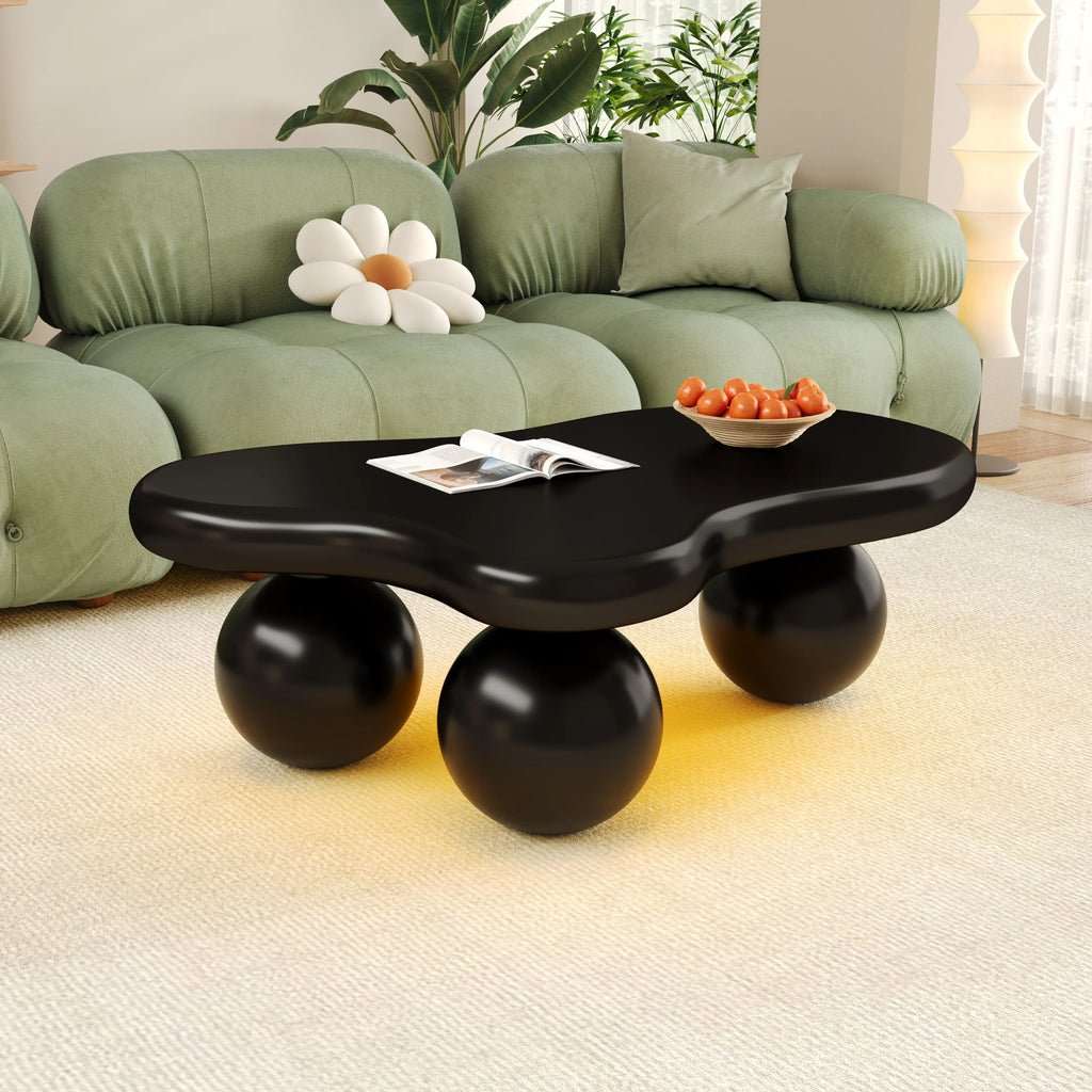 Cloud style coffee table with LED lighting, a stylish highlight coffee table for modern living rooms and children's rooms