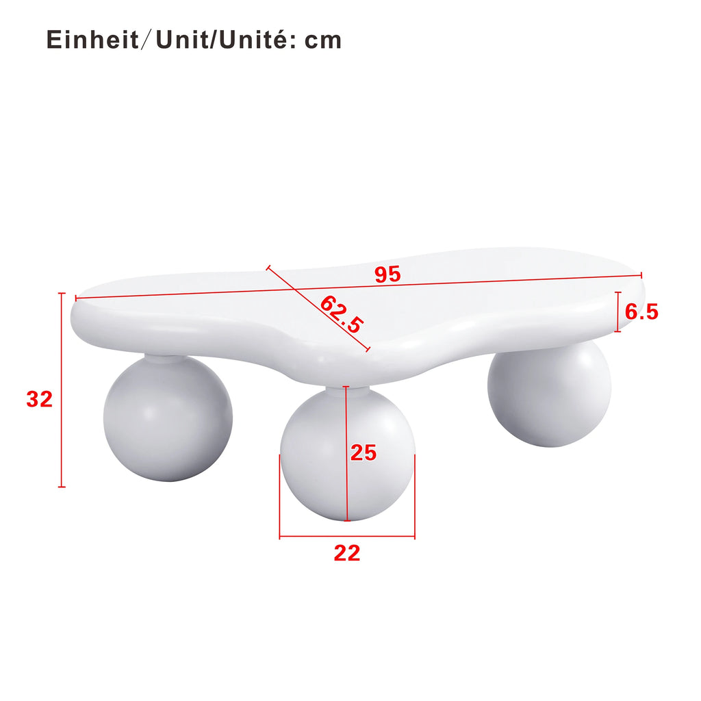 Cloud style coffee table with LED lighting, a stylish highlight coffee table for modern living rooms and children's rooms